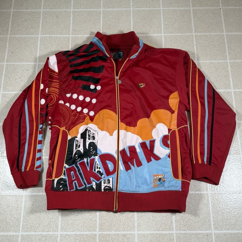 Vintage Y2K  Akademiks Tracksuit Jacket Size 2XL Hip Hop Rap Aop Pop Art Skate